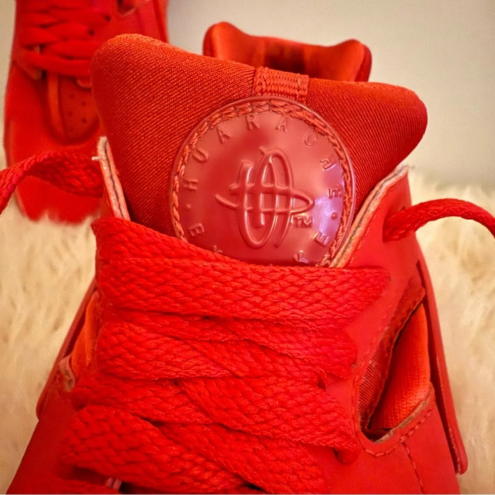 Nike Red Huarache Sneakers, Size 7. Used- Read Description!